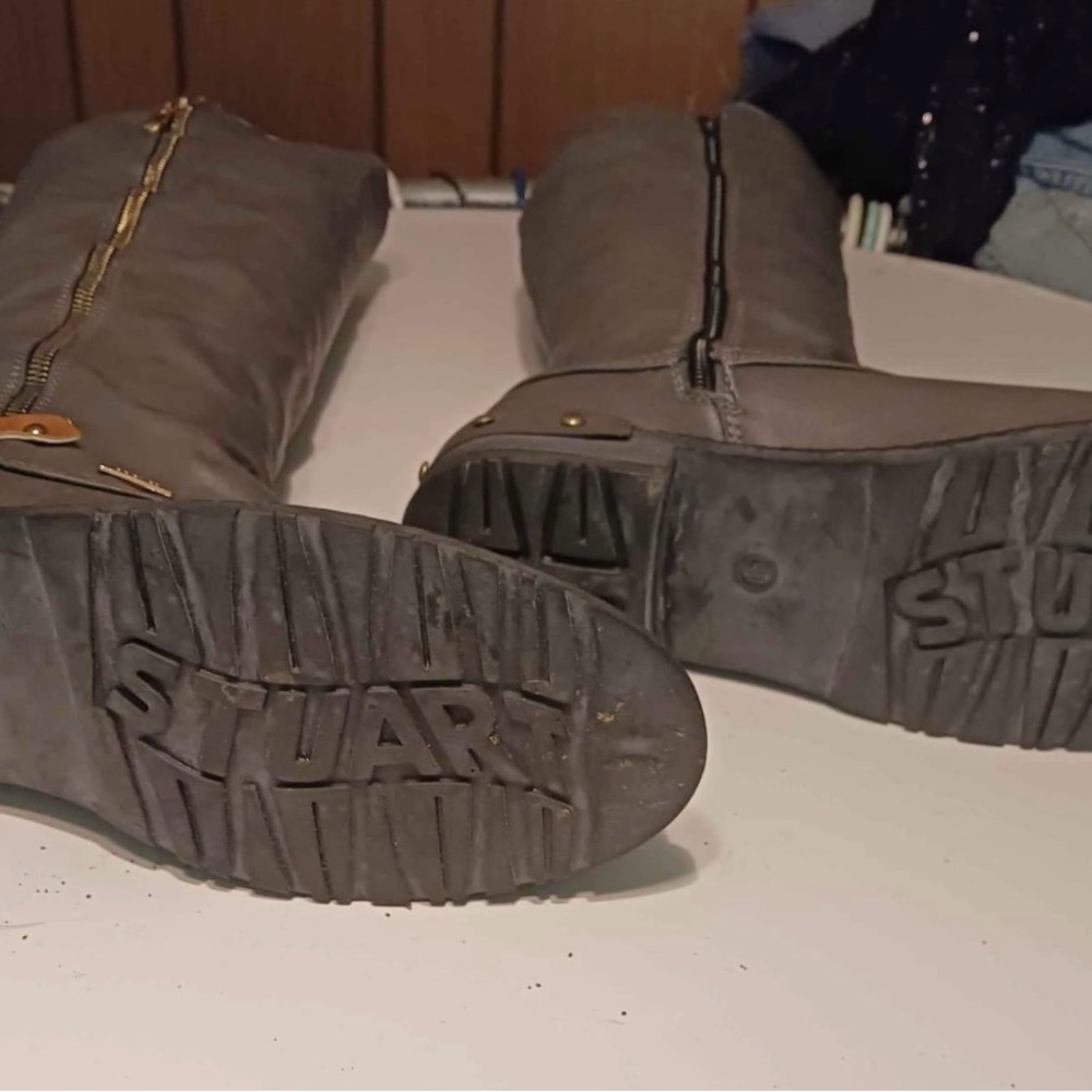Stuart Weitzman Gray Knee-High Boots